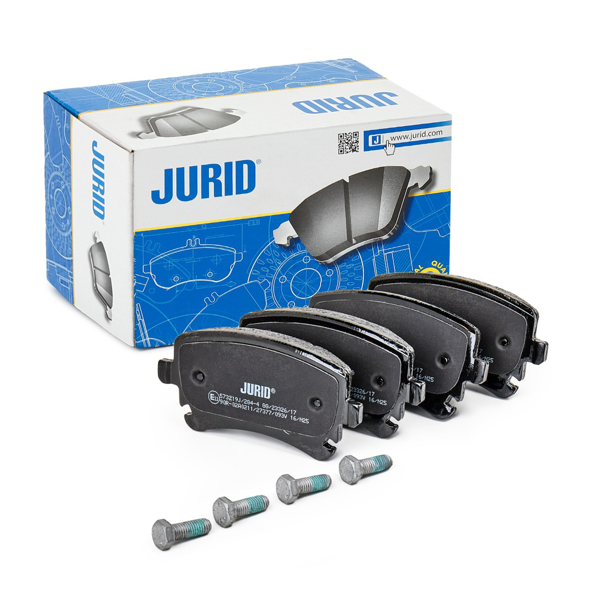 Задние тормозные колодки 573219J Jurid/Bendix