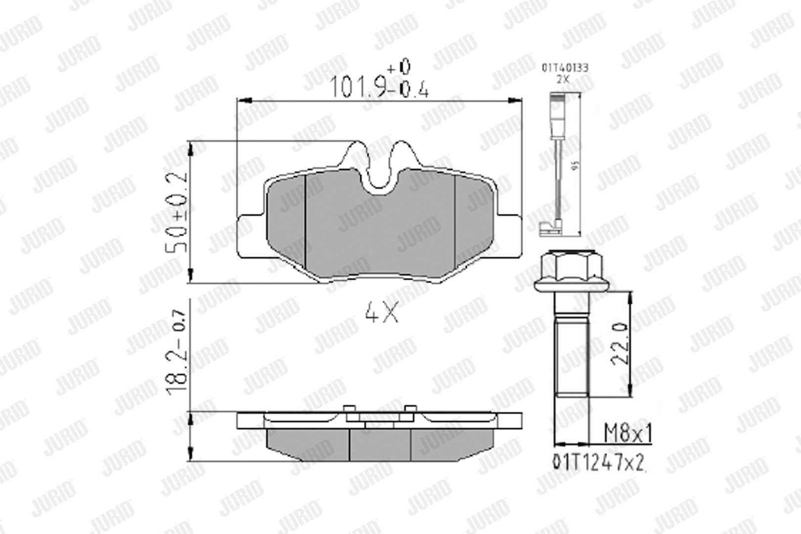 Колодки дисковые  Jurid/Bendix 573222J цена, от 18.24 USD