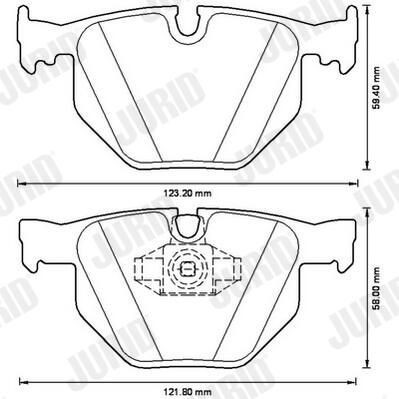 Колодки дисковые  Jurid/Bendix 573228J цена, от 36.96 USD