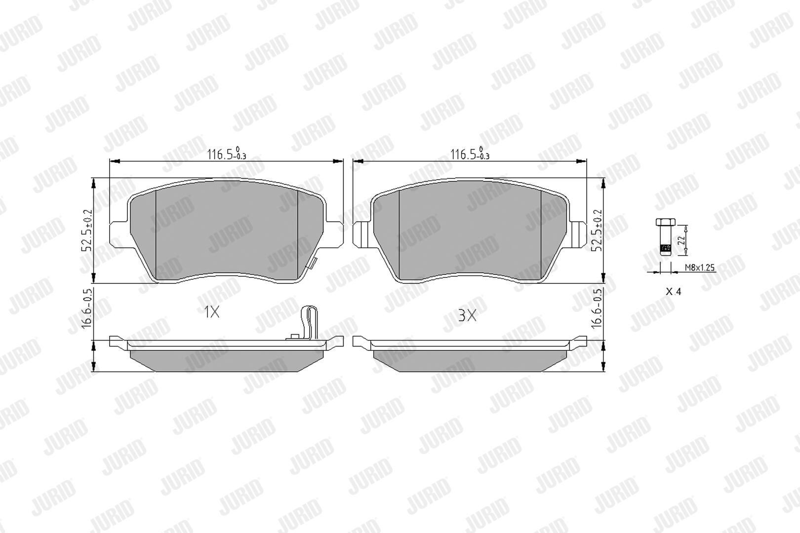 573255J Jurid/Bendix Колодки передние