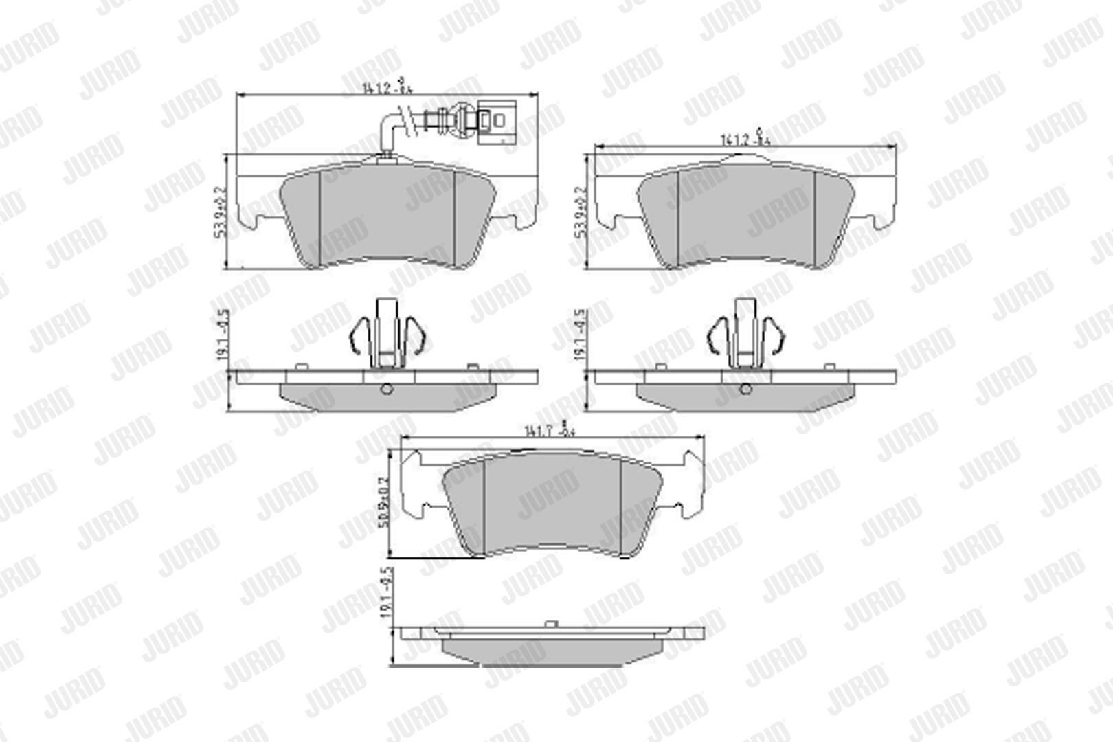 Колодки дисковые  Jurid/Bendix 573303J цена, от 29.28 USD