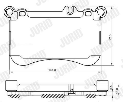 Передние тормозные колодки 573356J Jurid/Bendix