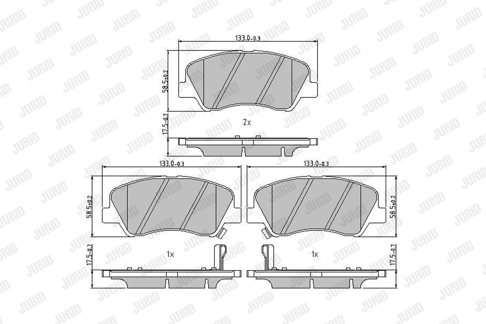 573368J Jurid/Bendix Колодки передние
