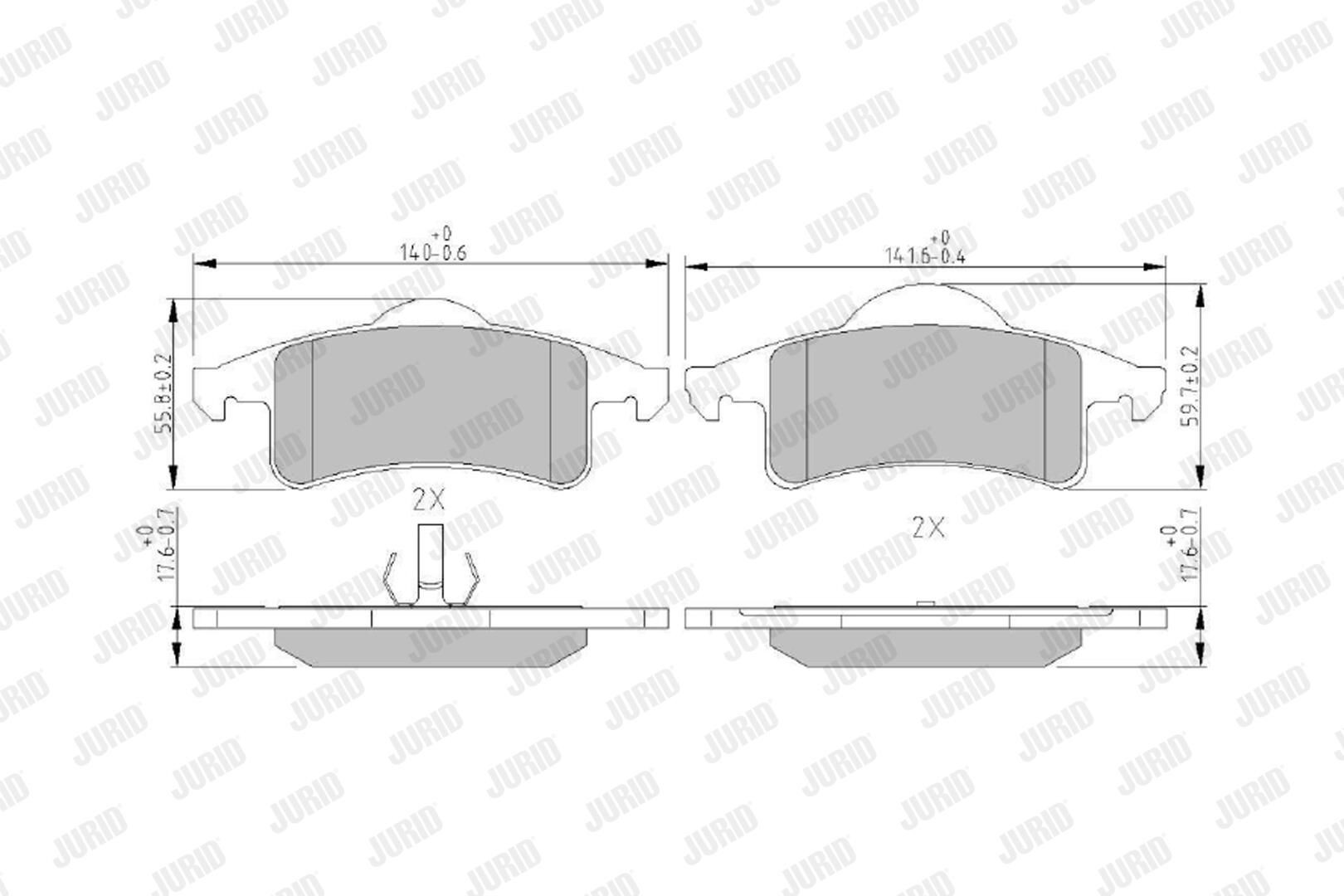 Колодки дисковые  Jurid/Bendix 573374J цена, от 32.86 USD
