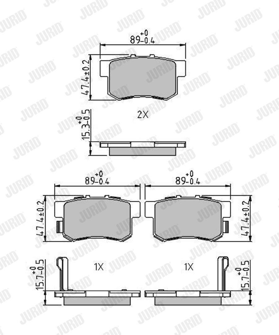 573375J Jurid/Bendix Колодки тормозные дисковые комплект