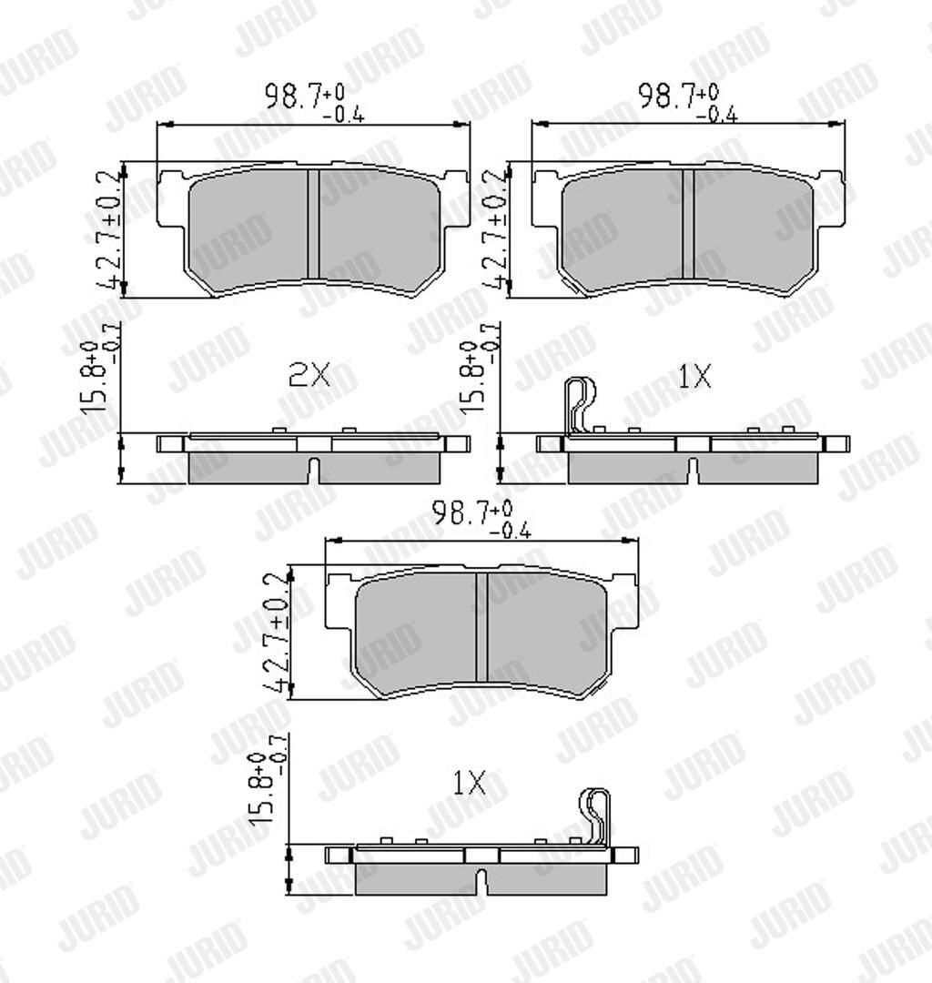Колодки дисковые  Jurid/Bendix 573377J цена, от 19.00 USD