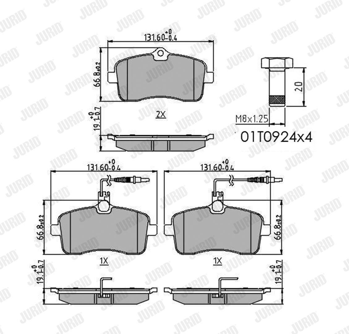 Колодки Jurid/Bendix 573382J цена, от 36.28 USD