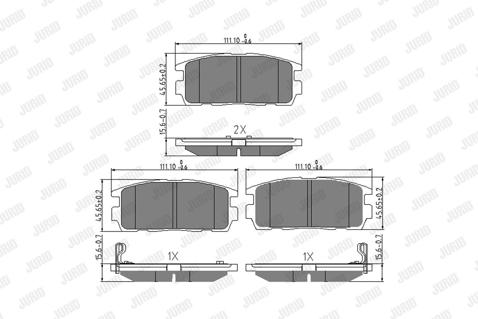 573386J Jurid/Bendix Колодки тормозные дисковые комплект