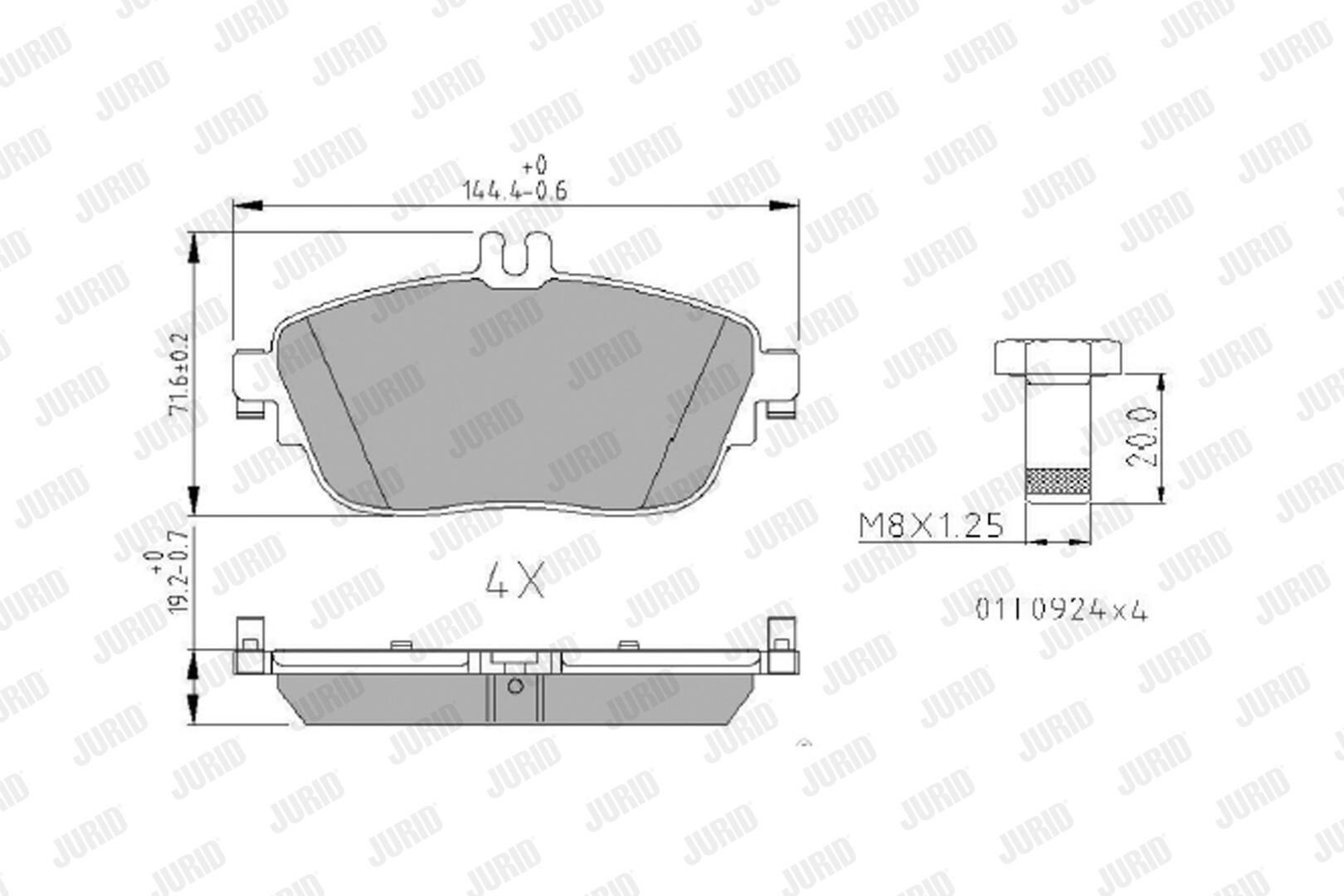 Колодки Jurid/Bendix 573403J цена, от 40.77 USD