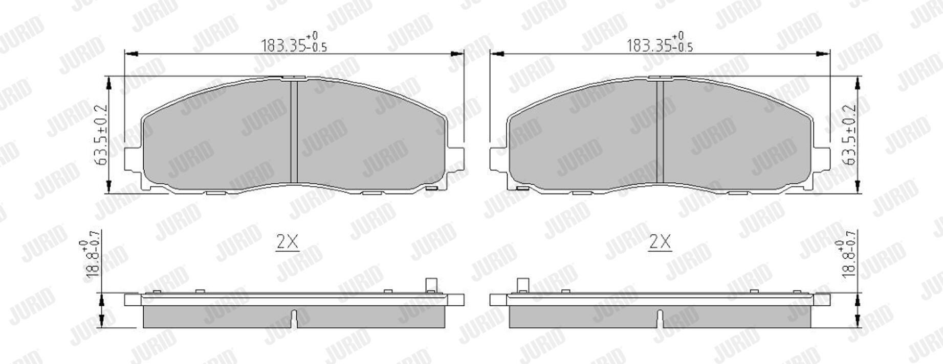 573411J Jurid/Bendix Колодки передние