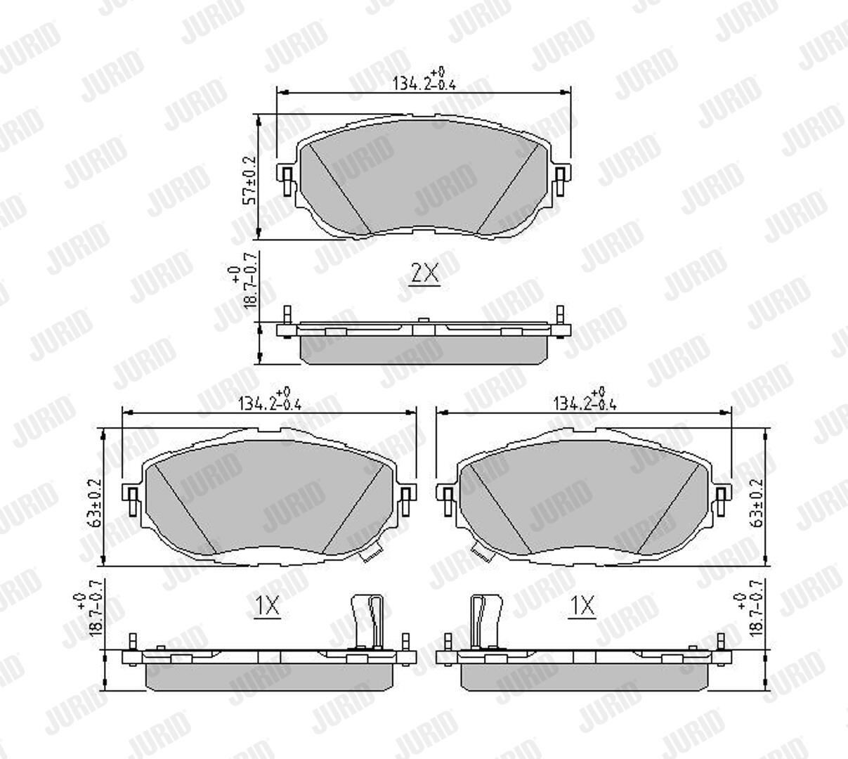 573440J Jurid/Bendix Колодки передние