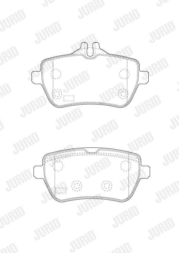 Задние тормозные колодки 573451J Jurid/Bendix