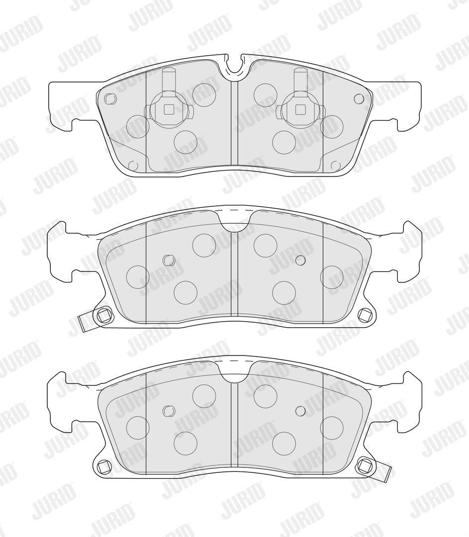 Передние тормозные колодки 573459J Jurid/Bendix