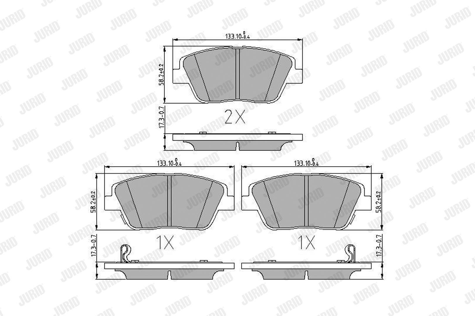 573462J Jurid/Bendix Колодки передние