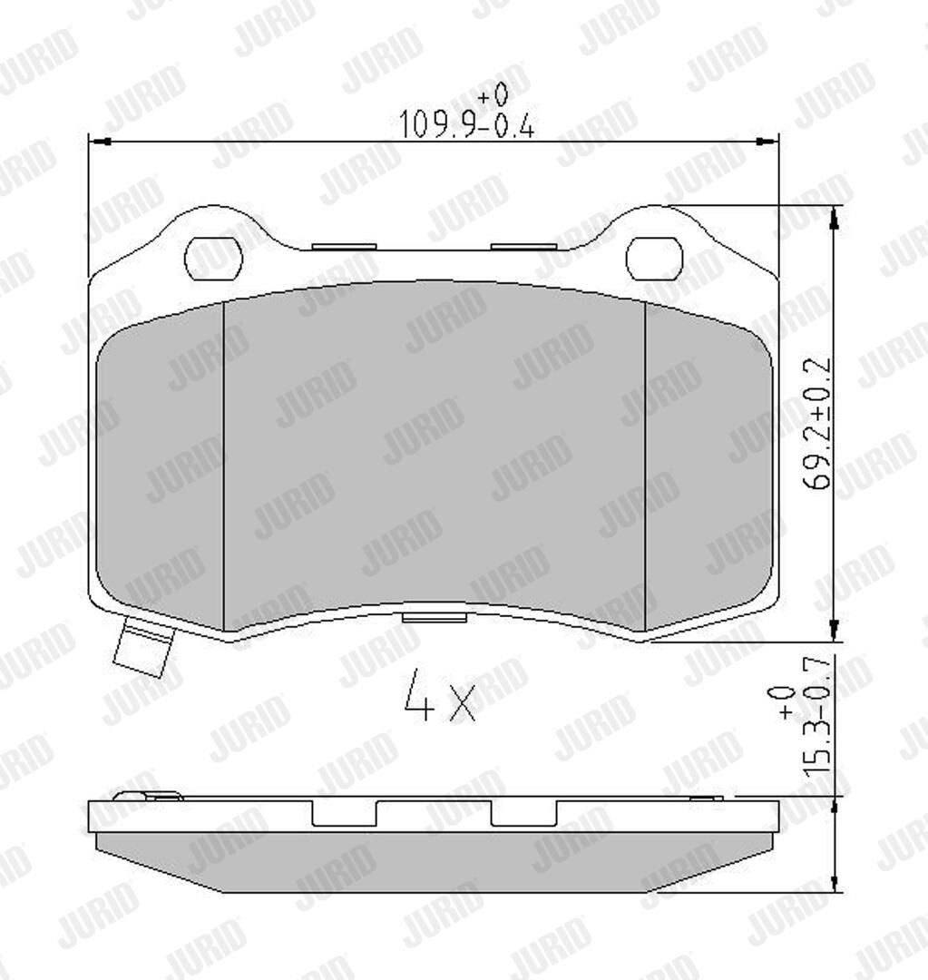 Колодки дисковые  Jurid/Bendix 573623J цена, от 40.36 USD