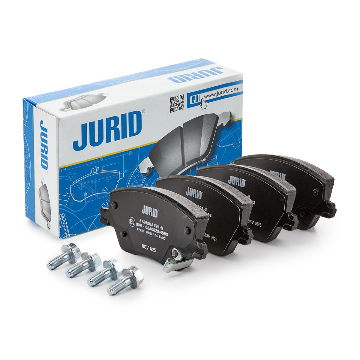 Передние тормозные колодки 573626J Jurid/Bendix