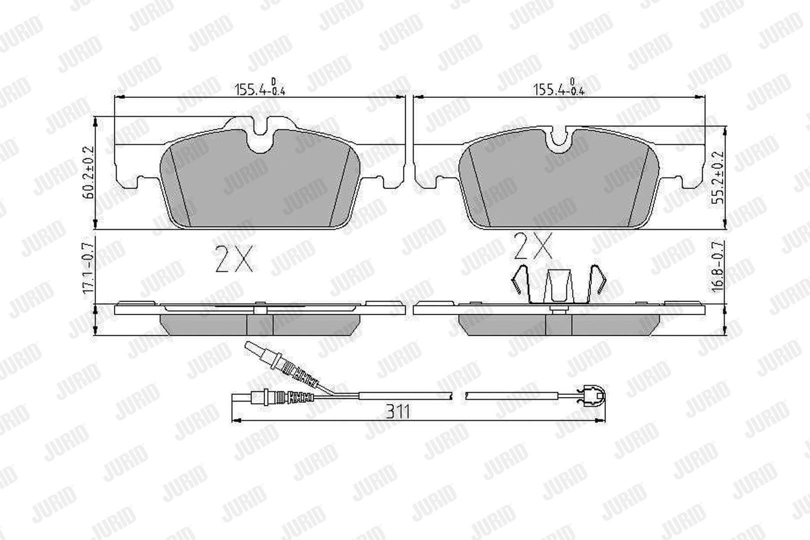 573647J Jurid/Bendix Колодки передние