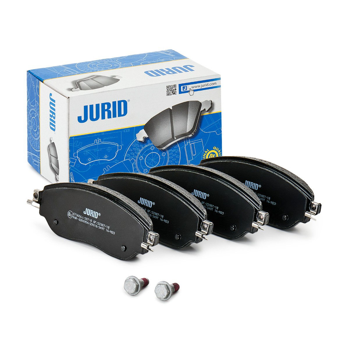 Передние тормозные колодки 573656J Jurid/Bendix