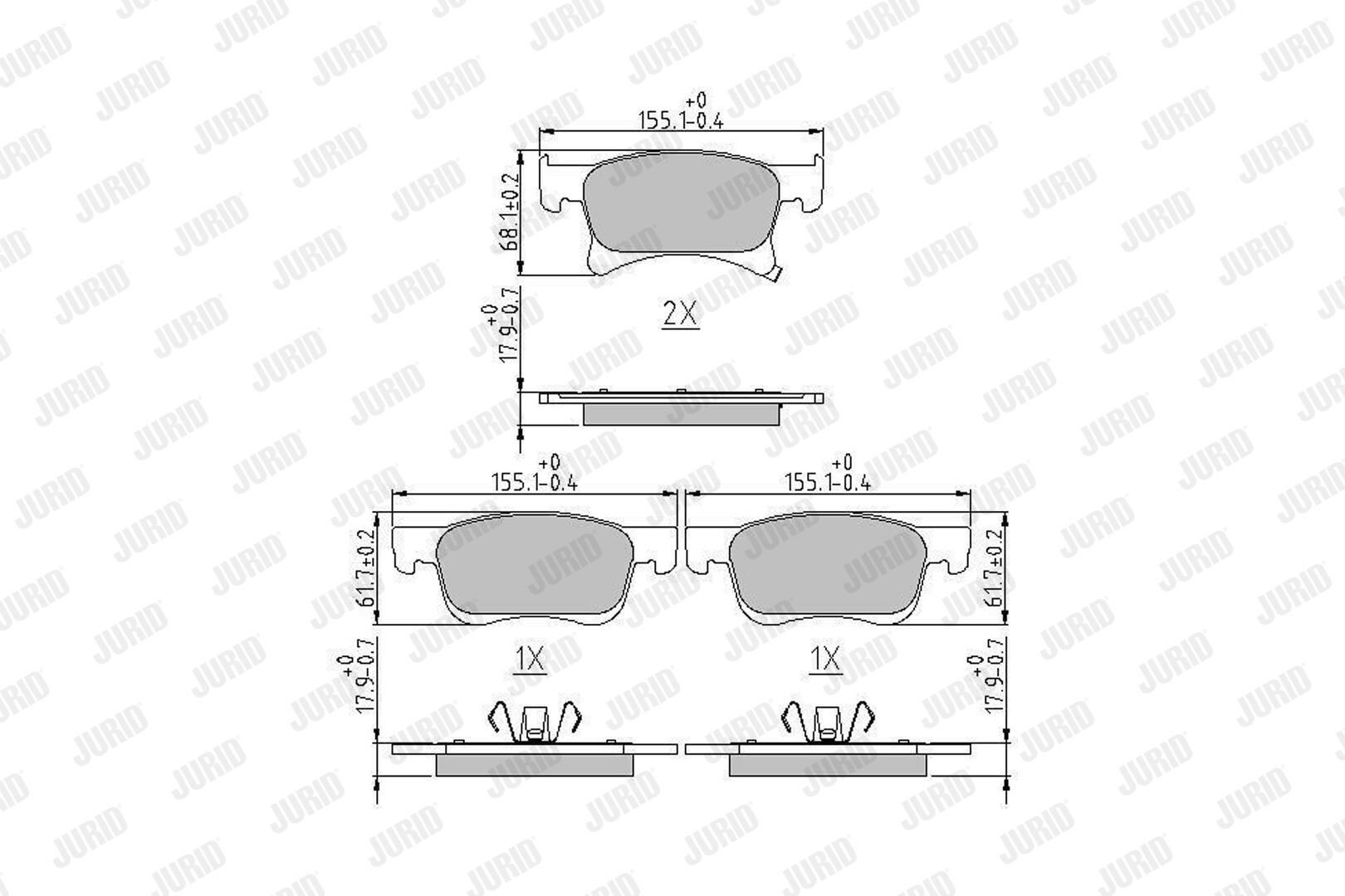 Колодки Jurid/Bendix 573657J цена, от 35.07 USD