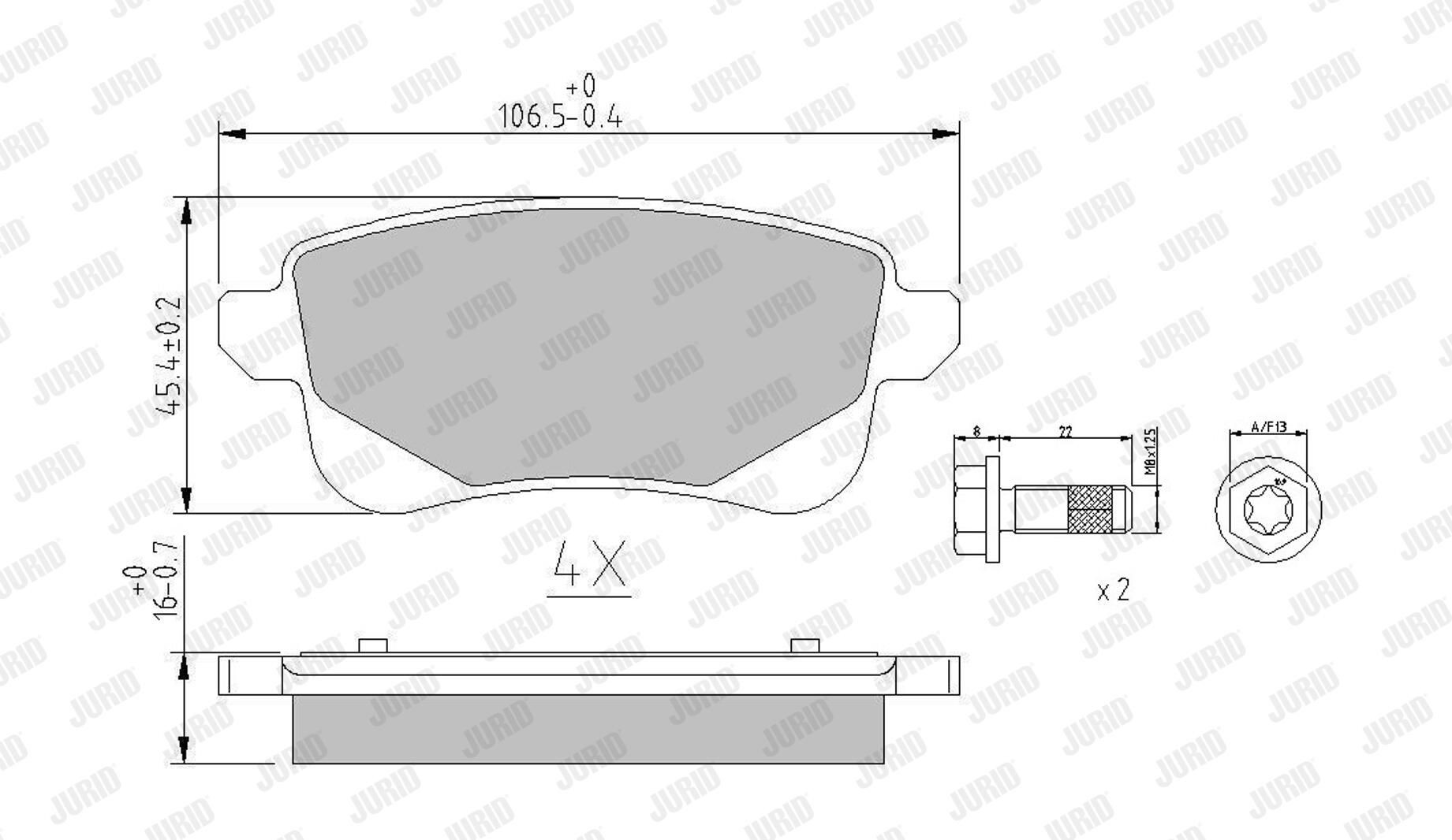 Колодки дисковые  Jurid/Bendix 573660J цена, от 33.82 USD
