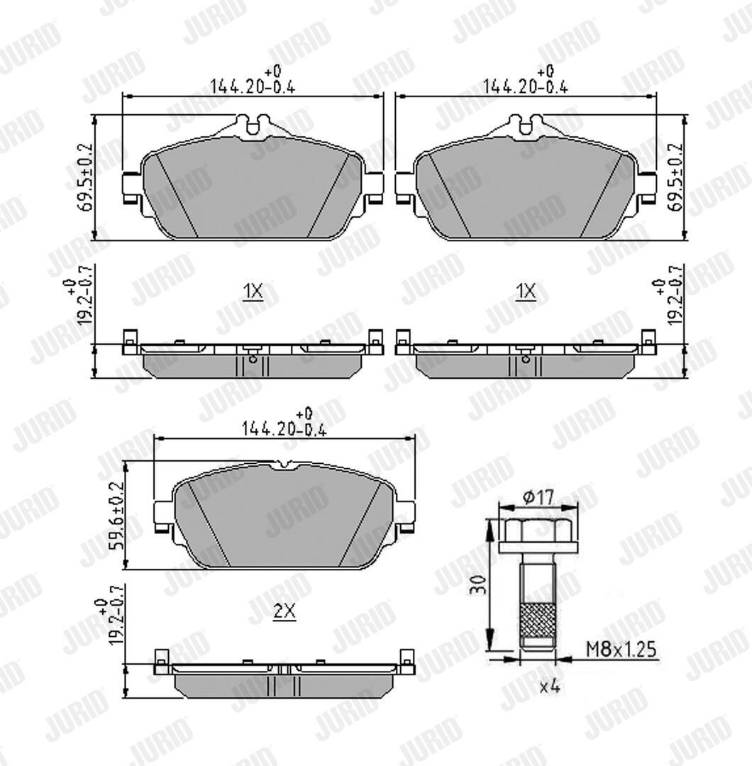 Колодки Jurid/Bendix 573671J цена, от 37.74 USD