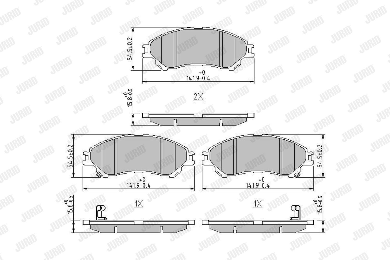 573777J Jurid/Bendix Колодки передние