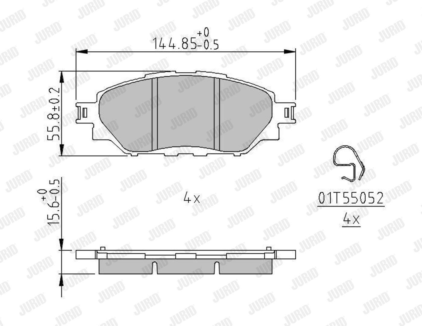 573788J Jurid/Bendix Колодки передние