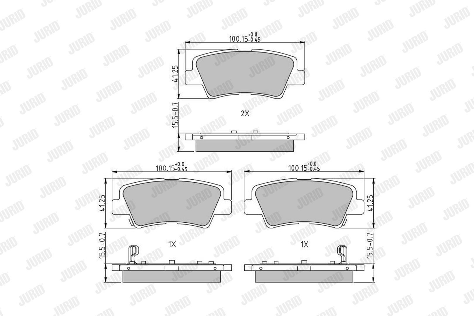 Задние дисковые колодки Jurid/Bendix 573816J