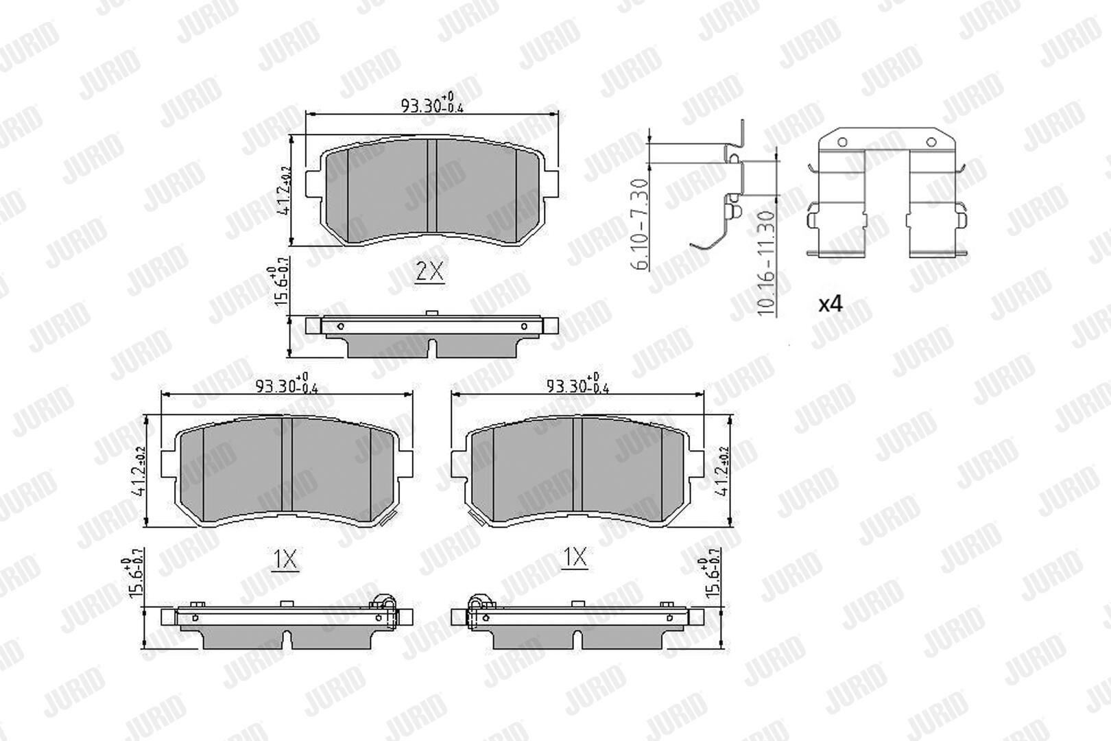 573830J Jurid/Bendix Колодки тормозные дисковые комплект