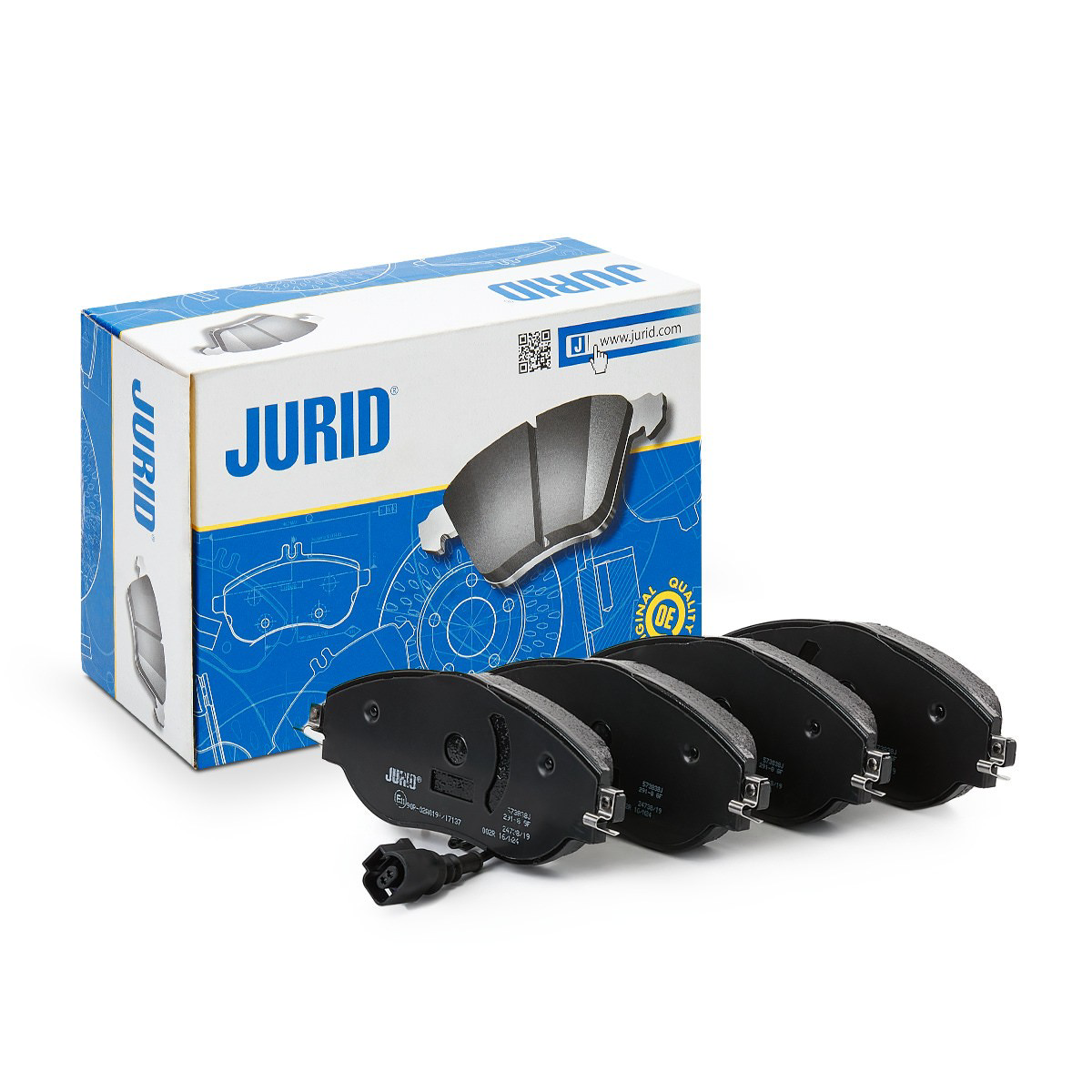 Передние тормозные колодки 573838J Jurid/Bendix