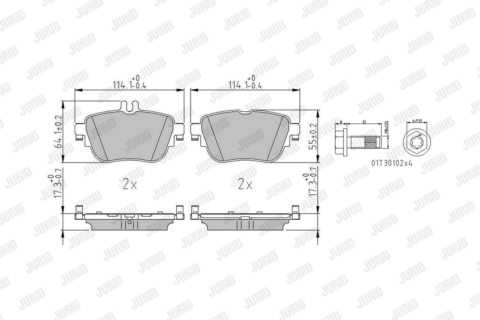 573843J Jurid/Bendix Колодки передние