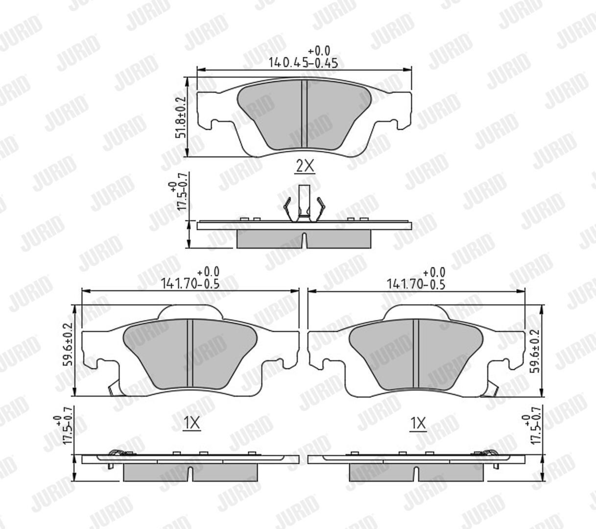 573860J Jurid/Bendix Колодки тормозные дисковые комплект