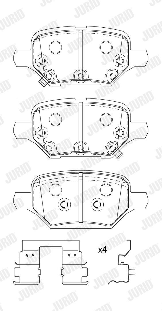 Колодки дисковые  Jurid/Bendix 573921J цена, от 40.31 USD