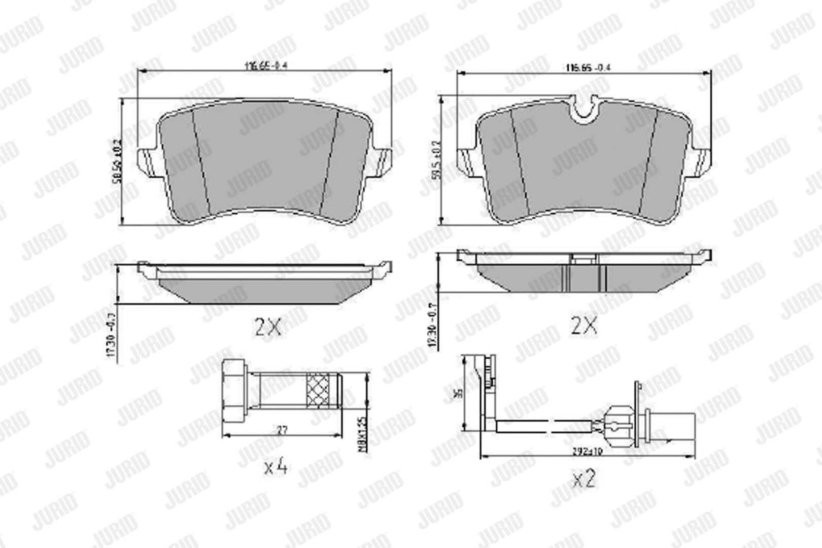 Колодки дисковые  Jurid/Bendix 573945J цена, от 54.56 USD
