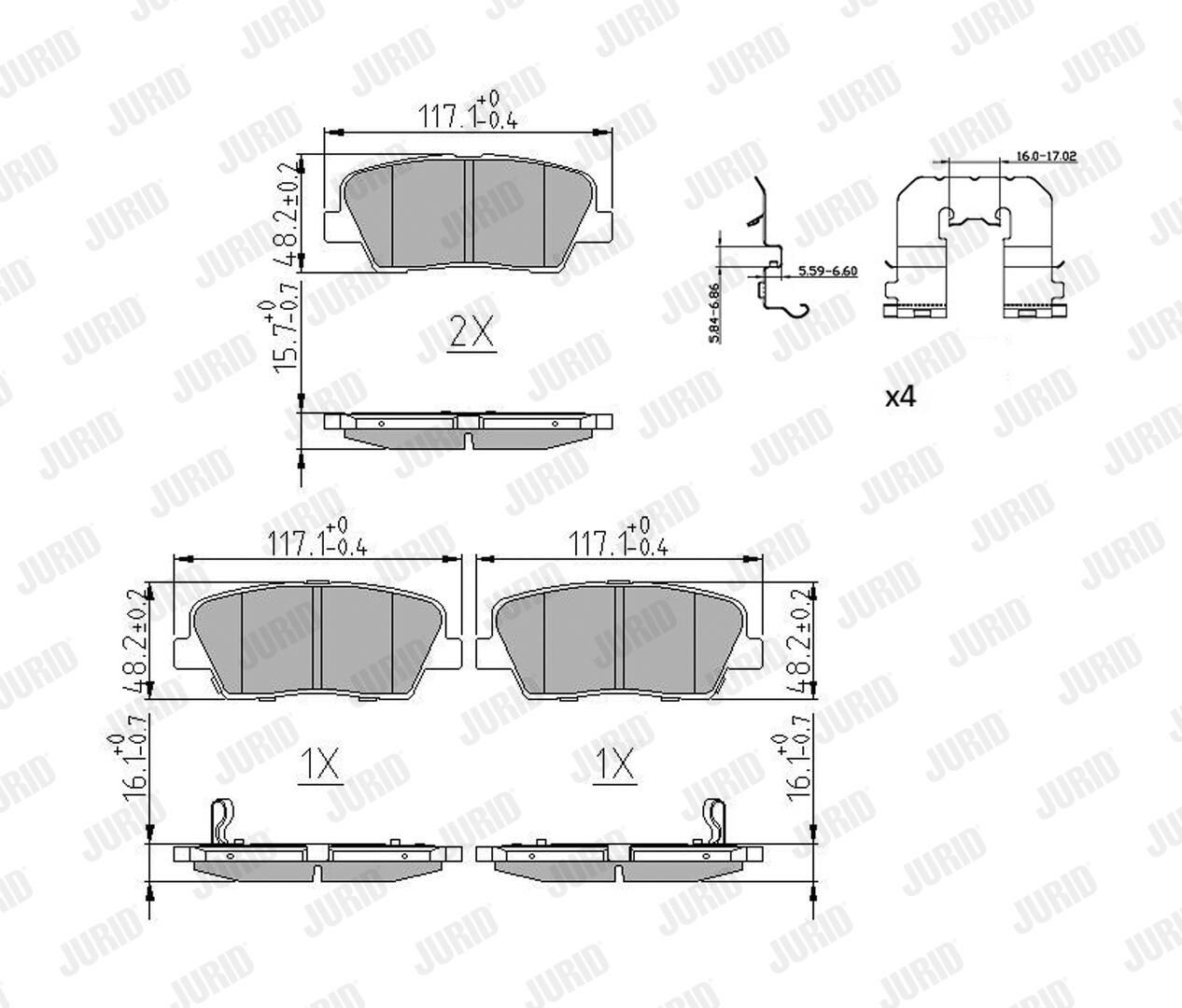 Колодки дисковые  Jurid/Bendix 573974J цена, от 26.48 USD