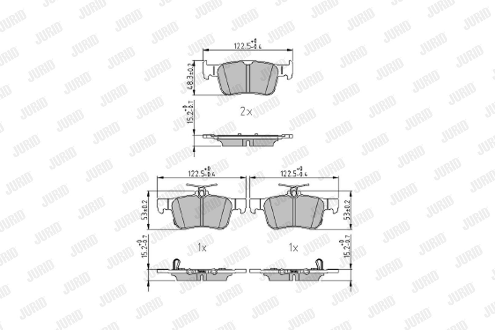 Колодки дисковые  Jurid/Bendix 573976J цена, от 32.18 USD