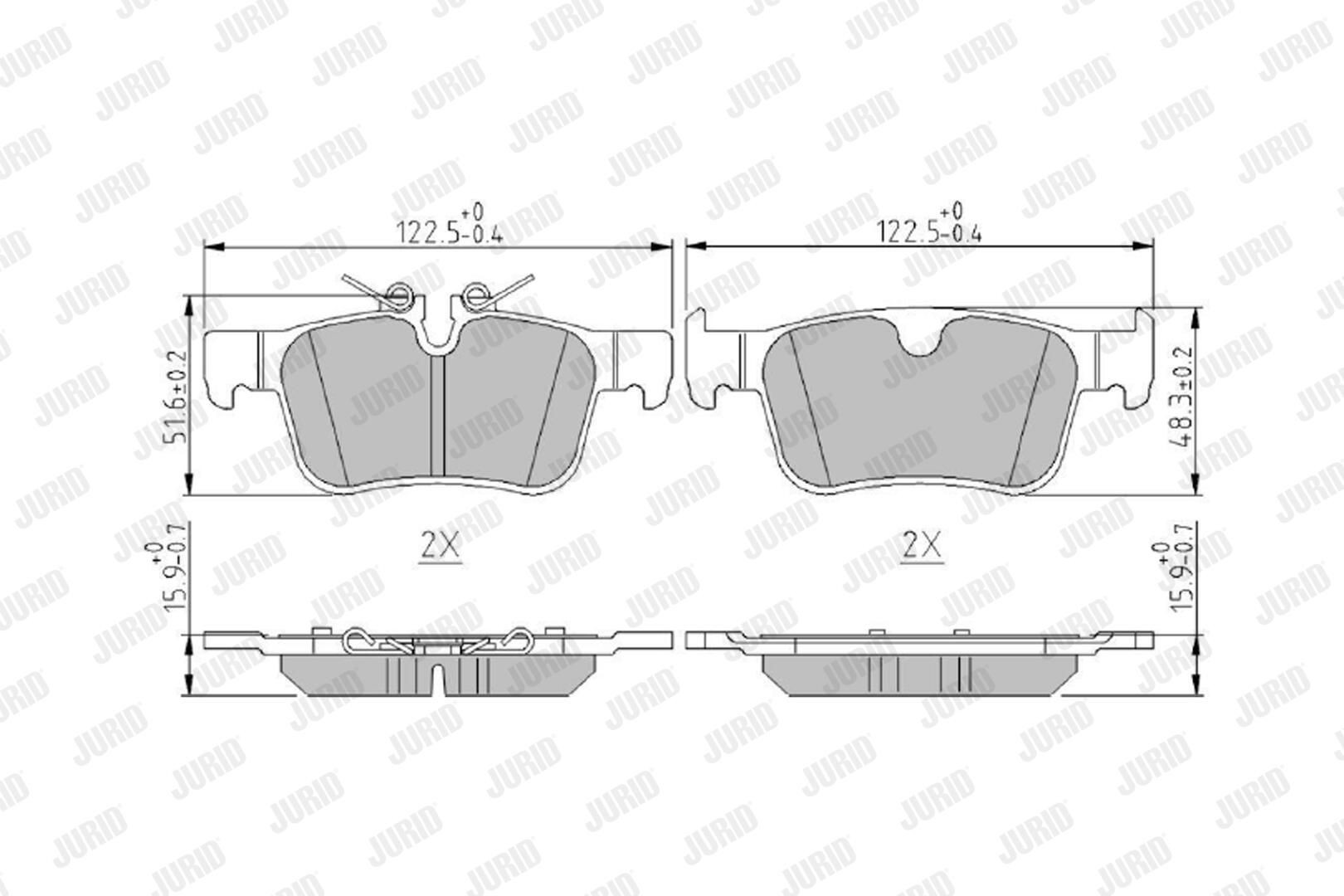 Колодки дисковые  Jurid/Bendix 573977J цена, от 32.20 USD