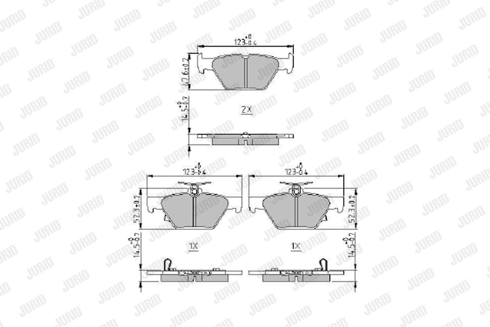 Колодки дисковые  Jurid/Bendix 573980J цена, от 28.65 USD