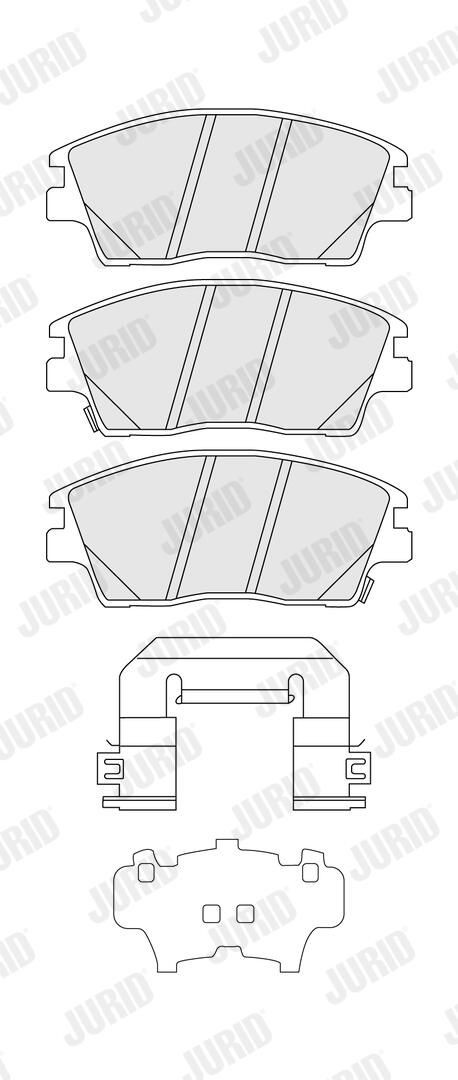 574012J Jurid/Bendix Колодки передние