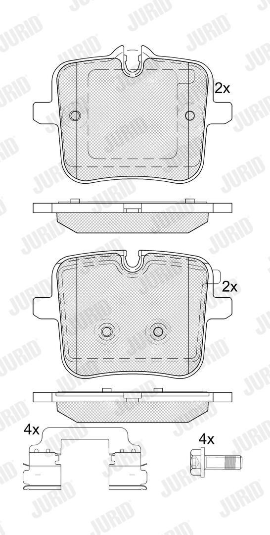Колодки дисковые  Jurid/Bendix 574099J цена, от 77.87 USD