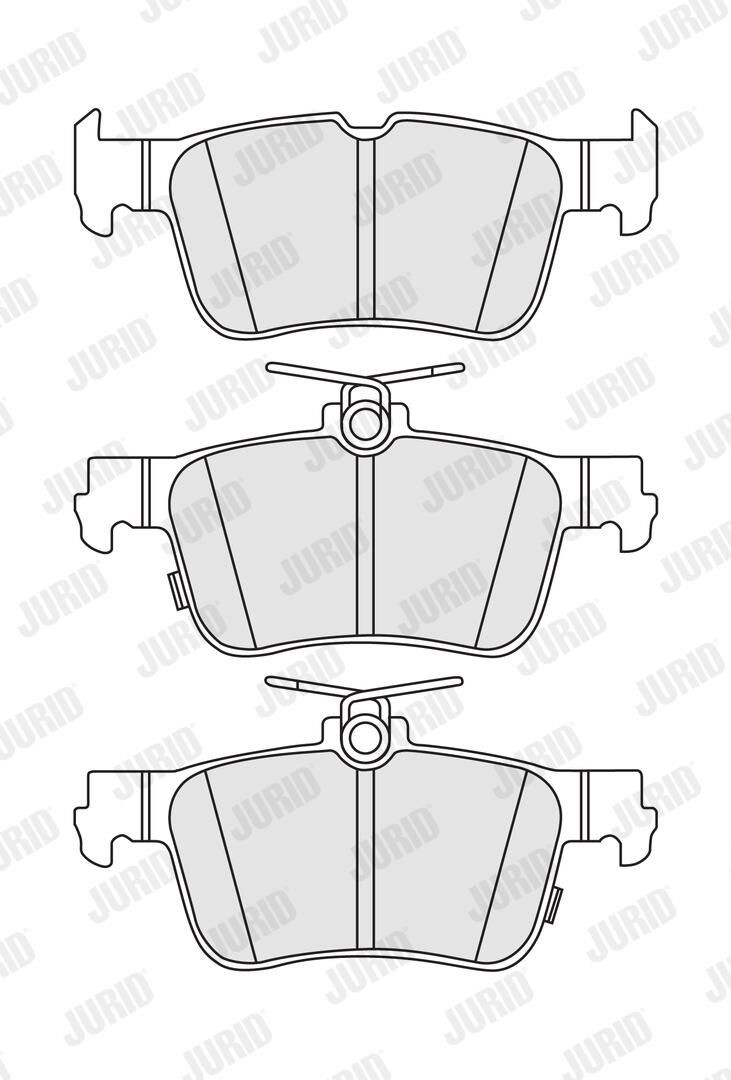 Задние тормозные колодки 574231J Jurid/Bendix