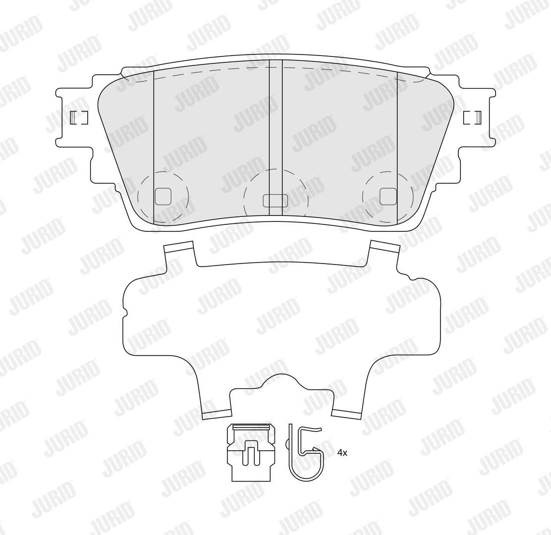 Купить 574268J Jurid/Bendix Колодки тормозные задние, дисковые