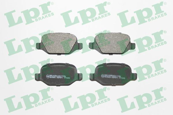 Купить 05P871 LPR Колодки тормозные задние, дисковые