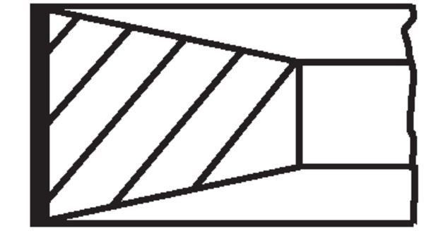 011RS101010N0 Mahle Original Поршневые кольца на 1 цилиндр, STD