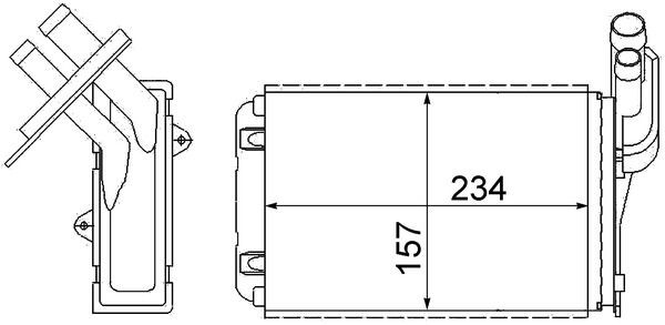 Радиатор печки (отопителя) Mahle Original AH99000S цена, от 20.68 USD