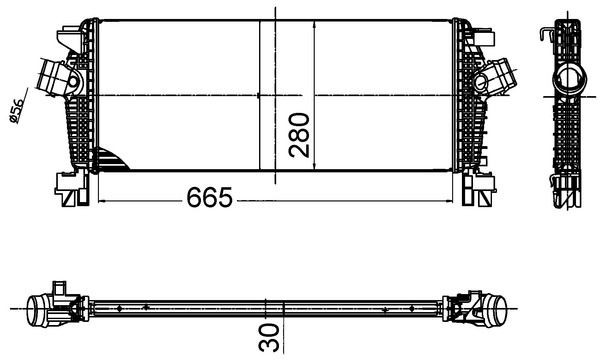 CI509000S Mahle Original Охладитель наддувочного воздуха