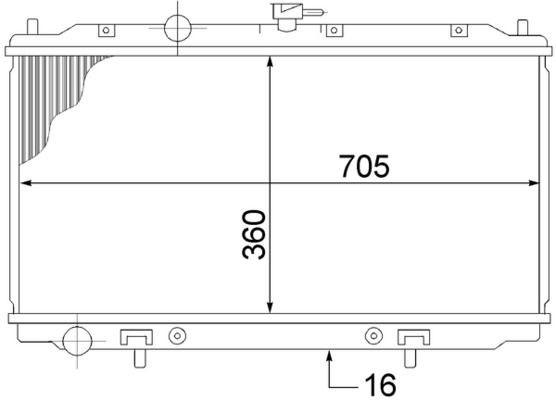CR1486000S Mahle Original Радиатор основной
