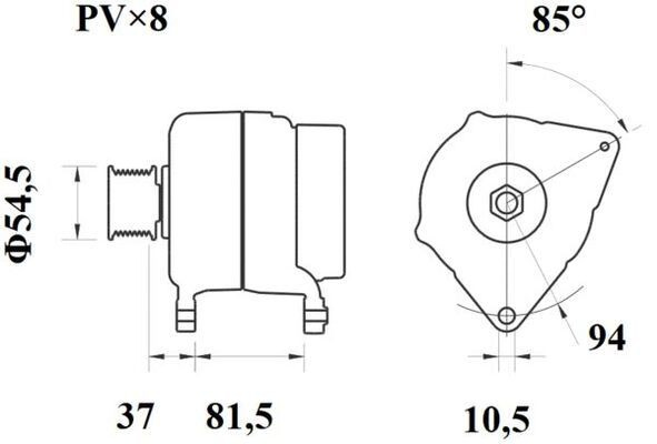 Автомобильный генератор Mahle Original MG810 цена, от 194.29 USD