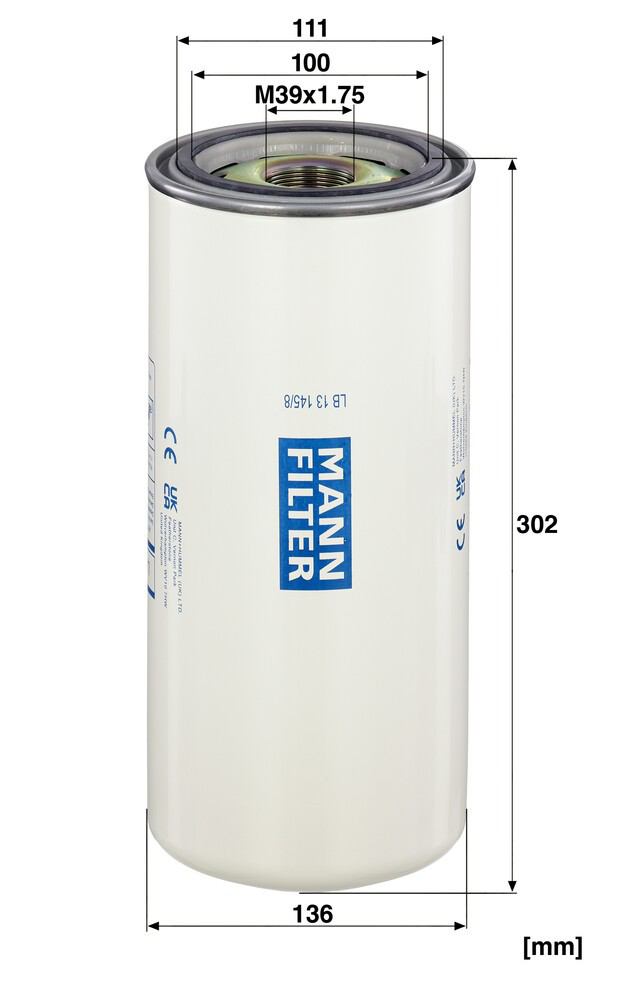  Mann-Filter LB131458 цена, от 143.32 USD