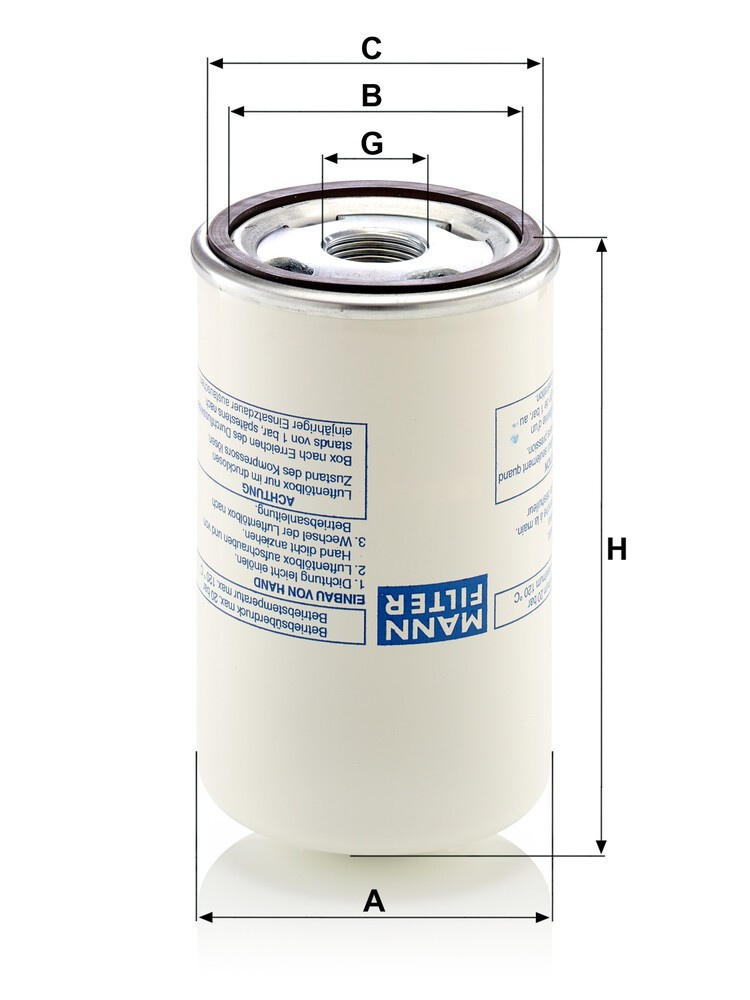 LB7192 Mann-Filter Фильтр осушителя воздуха (влагомаслоотделителя) (TRUCK)